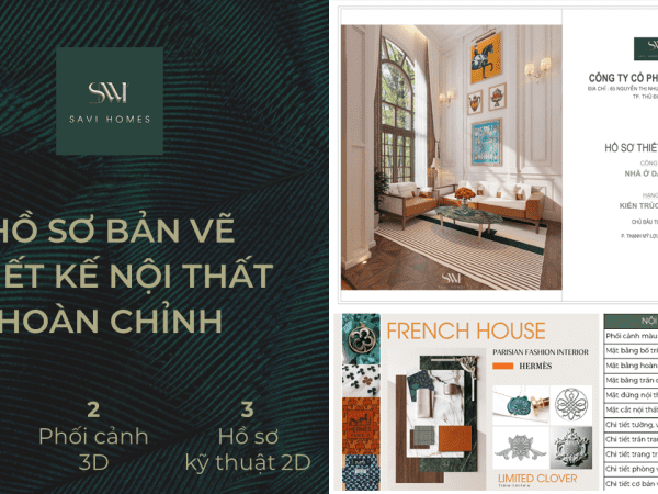 Hồ sơ thiết kế nội thất hoàn chỉnh