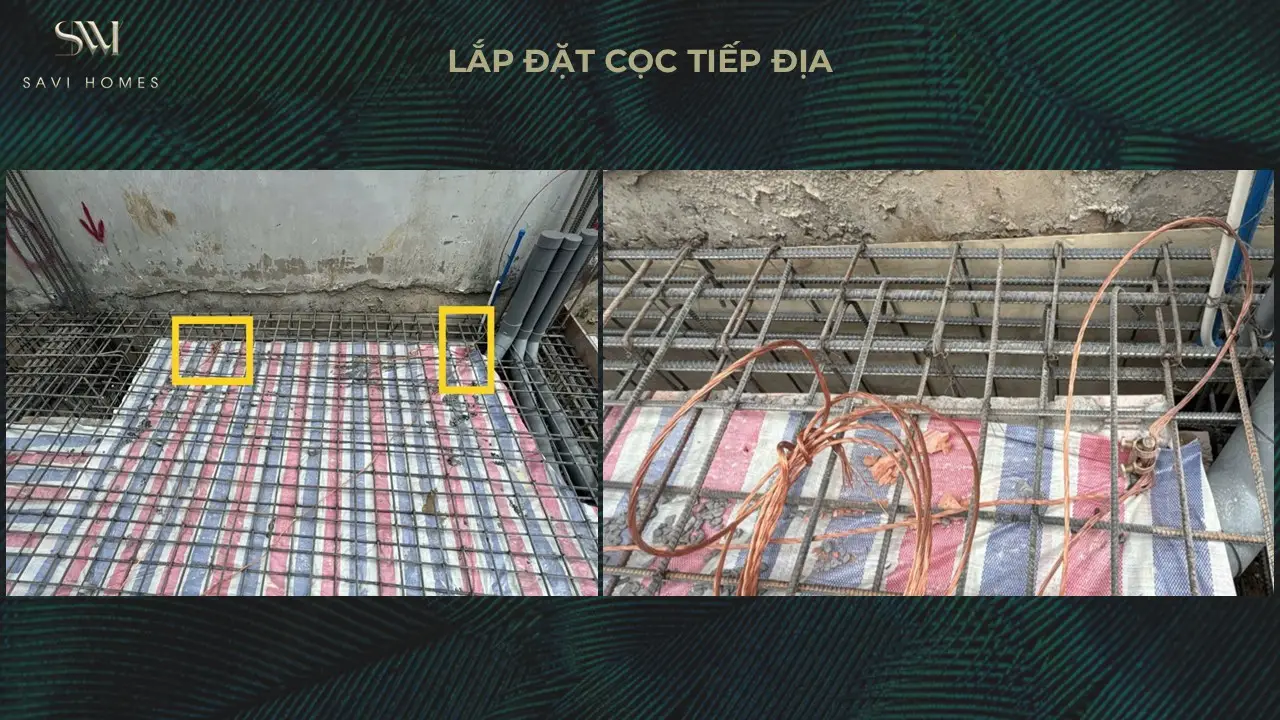 QUY TRÌNH THIẾT KẾ KIẾN TRÚC & THI CÔNG XÂY DỰNG 22 Lắp đặt cọc tiếp địa
