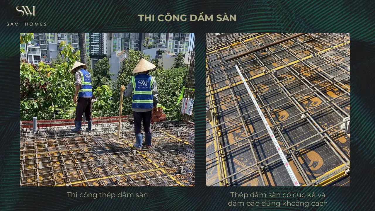 QUY TRÌNH THIẾT KẾ KIẾN TRÚC & THI CÔNG XÂY DỰNG 24 Công tác thi công dầm, sàn