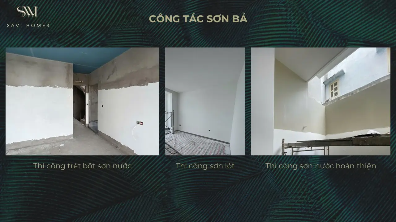 QUY TRÌNH THIẾT KẾ KIẾN TRÚC & THI CÔNG XÂY DỰNG 33 Công tác sơn bả