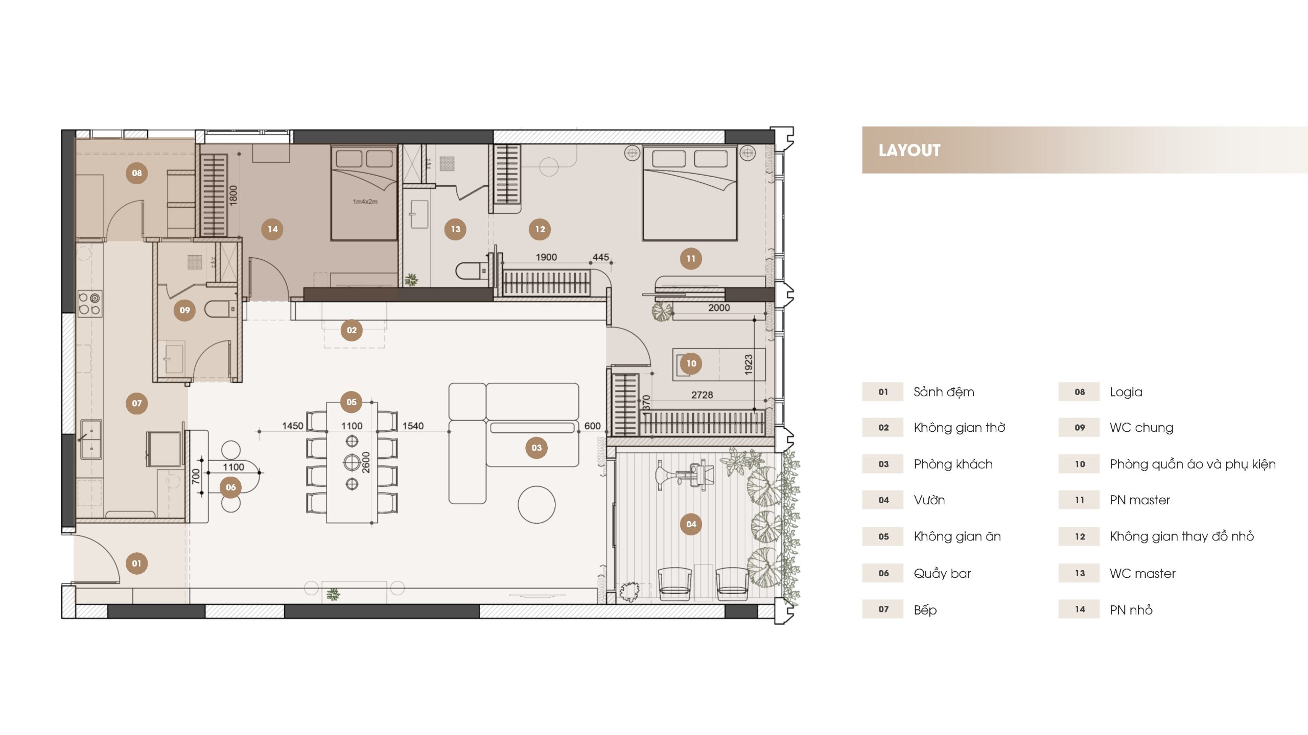 TILIA 3BR – THỦ THIÊM, TPHCM 3 Mặt bằng bố trí